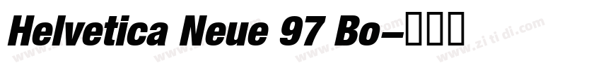 Helvetica Neue 97 Bo字体转换